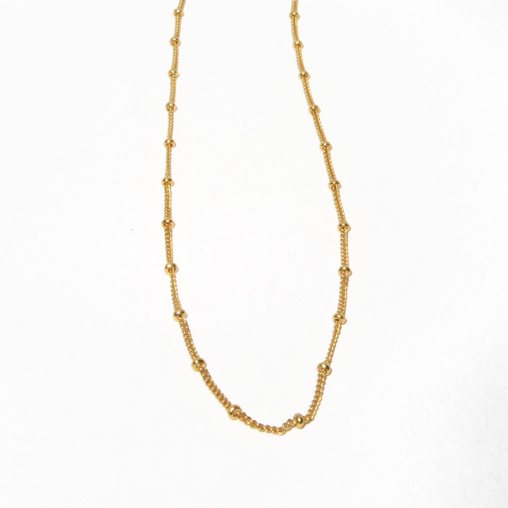 Beaded 14K Gold-Filled Necklace – Dainty Layering Chain