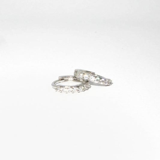 Bejeweled Zirconia Hoop Earring