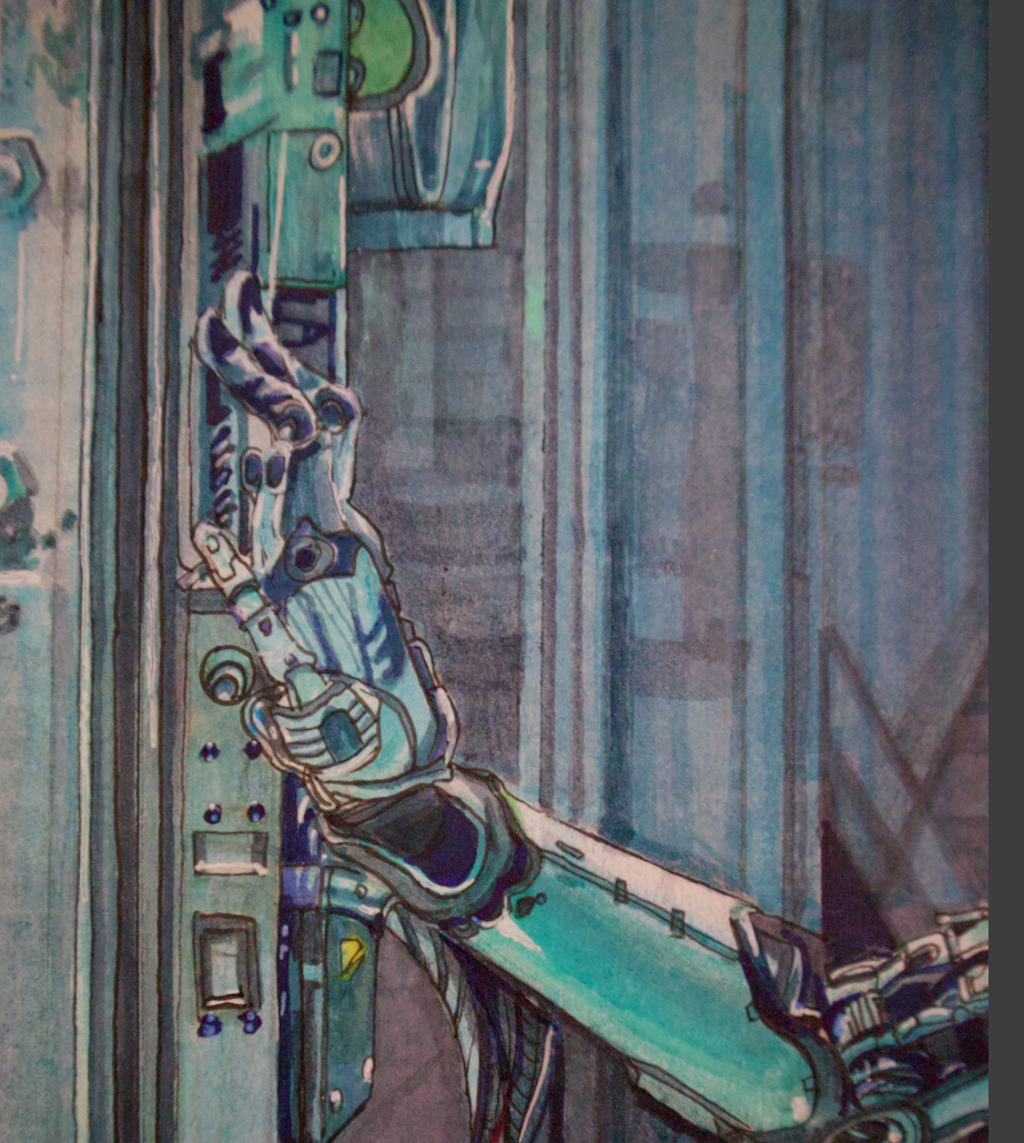 A Touch Away – Cyberpunk Digital Artwork