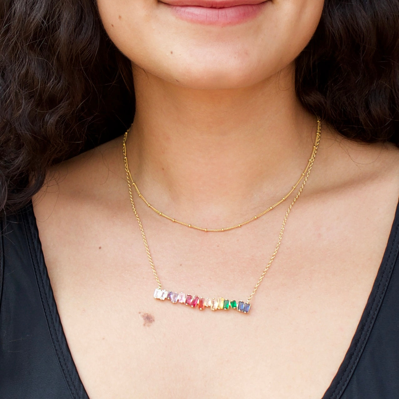 Beaded 14K Gold-Filled Necklace – Dainty Layering Chain