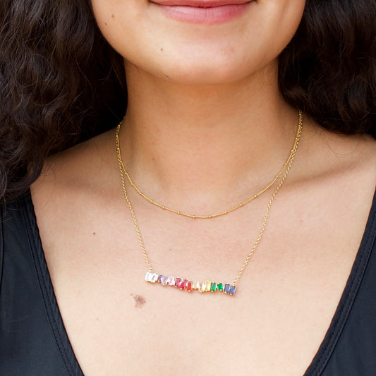 Beaded 14K Gold-Filled Necklace – Dainty Layering Chain