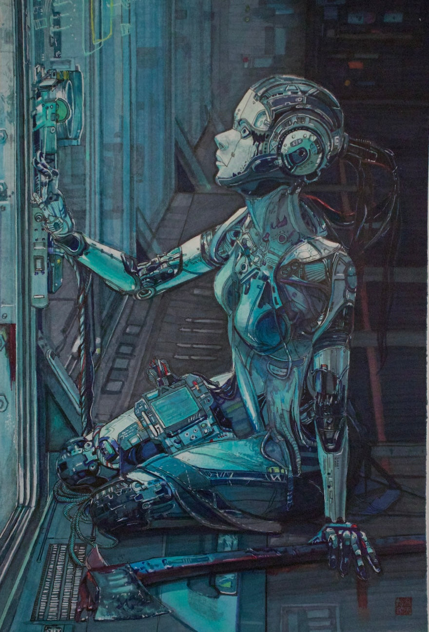 A Touch Away – Cyberpunk Digital Artwork