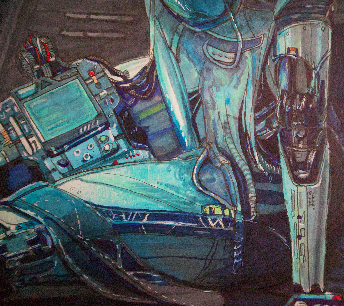 A Touch Away – Cyberpunk Digital Artwork