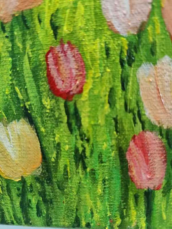 A Glimpse at Keukenhof – Original Acrylic Landscape Painting